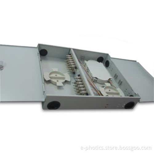 12 Ports Patch Panel with Modular Adapter, Rack-mounted Enclosure, Suitable for LAN and WAN